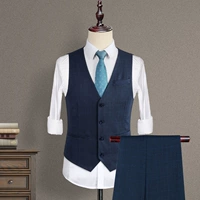 Xf-yg1635-2 Тибетская зеленая плед (жилет+брюки+рубашка)