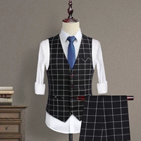 XF-GZ1631 Черная сетка (жилет+брюки+рубашка)