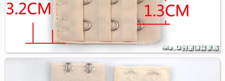 2 hàng đồ lót dài khóa áo ngực mở rộng khóa hàng khóa trở lại khóa tăng trưởng khóa móc phụ kiện móc ba hàng và hai khóa