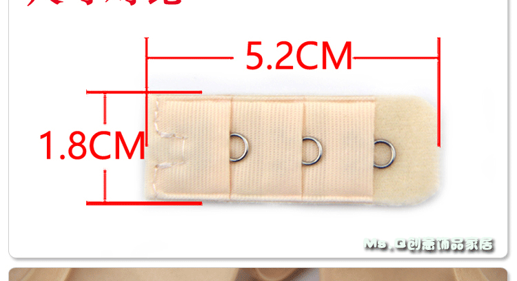 Đồ lót khóa dài áo ngực khóa mở rộng khóa 3 tăng trưởng khóa móc phụ kiện kết nối khóa ba hàng và một khóa các loại khóa nới rộng áo lót