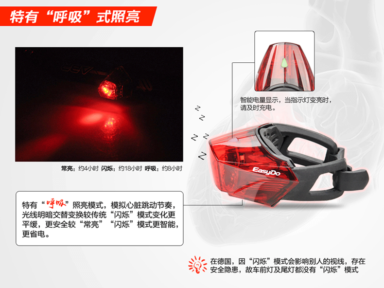 Eclairage pour vélo EASYDO - Taillights - Ref 2399538 Image 10