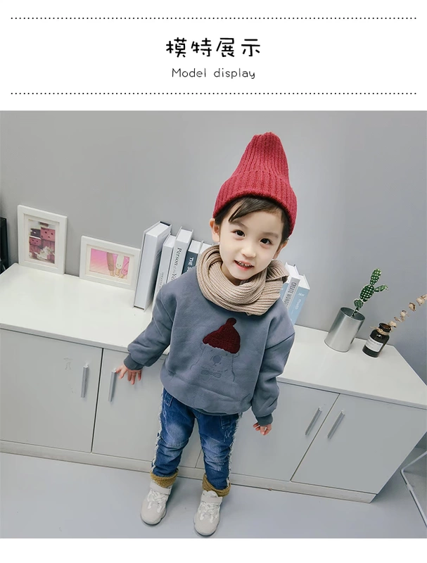 Bé gái mùa đông 1-3-4-5-8 tuổi bé cộng với quần jean nhung dày trẻ em quần dài Phiên bản Hàn Quốc đại dương 6