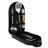 Дорожная портативная посуда, комплект, нож, кухонная утварь, сумка-органайзер для кемпинга, снаряжение