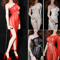 1 6 Female soldier man dress Perspective dress TBLeague Phicen dress Belt JO Lan tight skirt