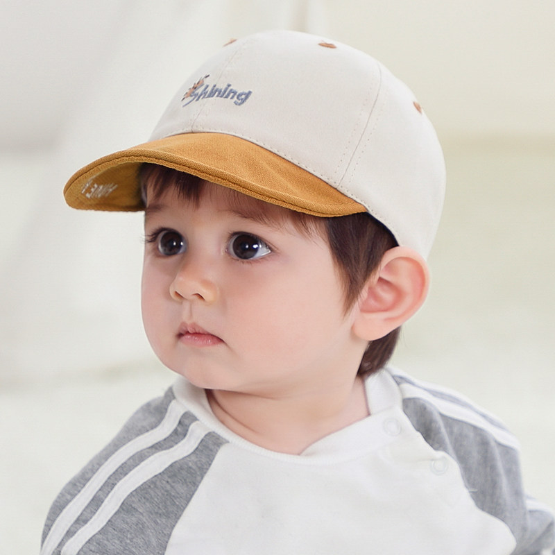 Baby hat Spring and autumn thin section super cute and cute soft brim pure cotton infant child hat kid Duck Tongue Shade Sunscreen Sunscreen
