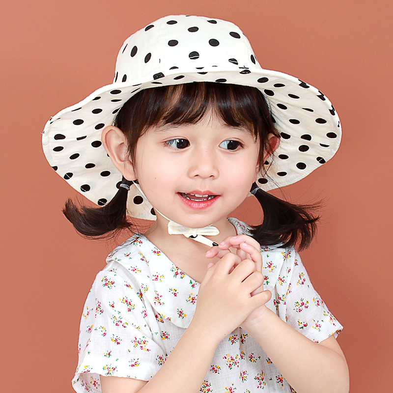 Baby Hat Spring Autumn Season Thin Girl Fisherman Hat Han Edition Princess Children Sun Hat Sunhat Sunscreen Summer Basin Hat
