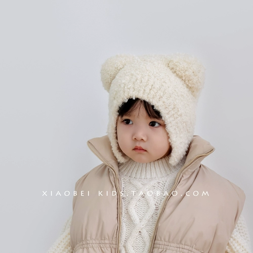 Детская демисезонная шерстяная бархатная зимняя шапка для мальчиков, увеличенная толщина