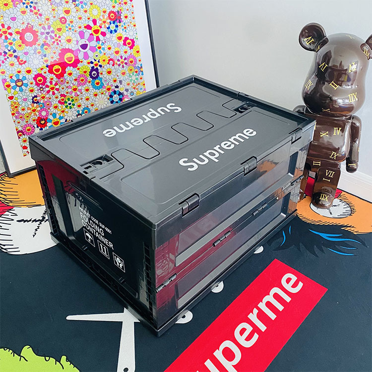 Suprem* Foldable Plastic Storage Box Industrial Style Storage Box Office and Home Book and Toy Storage Organizer