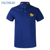 Fairfat short-sleeved T-shirt mens lapel polo shirt summer solid color middle-aged vitality youth double mercerized cotton tb