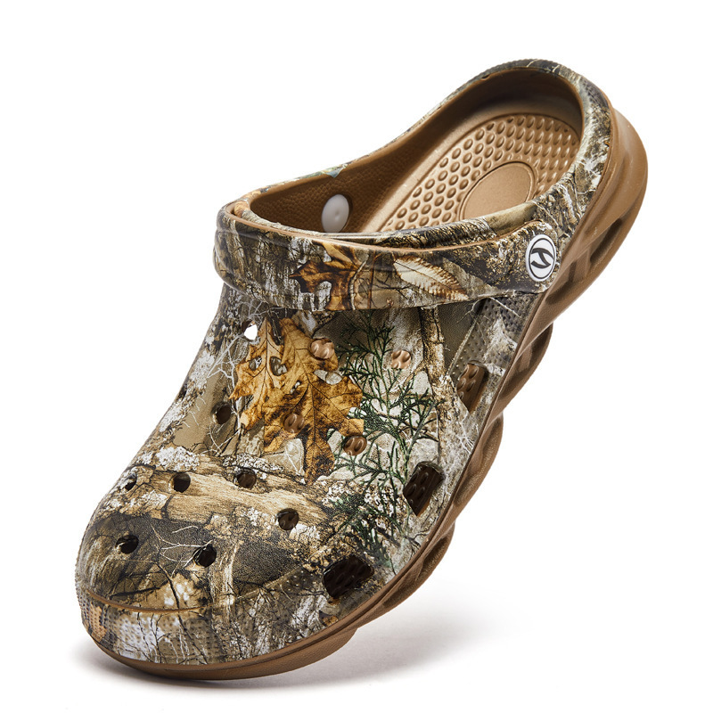 High-Quality Export-Grade Skin-Friendly Eva Bionic Camouflage Jungle Grass Reed Clogs Beach Shoes Slippers
