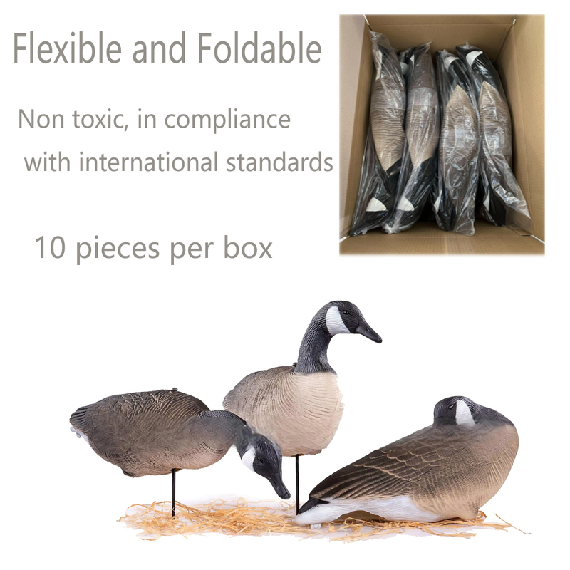 Canada Snow Goose Speckl Model Eva Flexible Foldable Realistic Canadian Goose Mallard