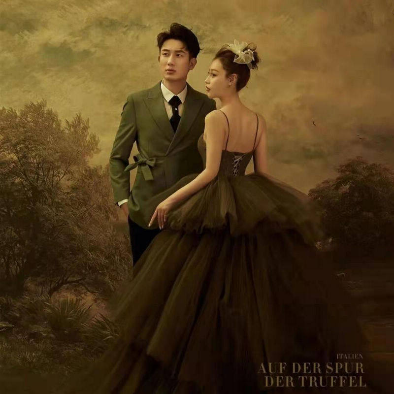 Wedding photography theme hand-painted oil painting scenery pure hand-painted background cloth boutique photography inkjet photography cloth