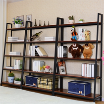 Simple Bookshelf Shelves Stainless Steel Wood Contained Children Bookcase Shelves Display Shelf Multilayer Trapezoidal Flower Racks