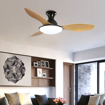 Nordic simple ultra-thin ceiling fan lamp low floor high modern living room dining room bedroom home frequency conversion large air volume fan lamp