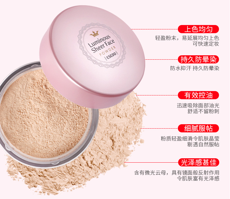 Hàn Quốc Chính hãng Etude House Crystal Powder Set Powder Control Oil Lasting Concealer Whitening Powder Powder Moisturising phấn shiseido
