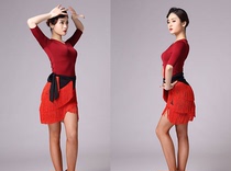 New Latin Dance Rover Sue Square Adult Skirt Irregular A Skirt Skirt Practice Skirt