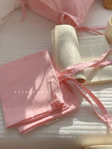 Pillowcase strap for teenage girl Pink Pure Color Twill All-cotton Single Pillow Headgear Leather 48 * 74cm for a pair of 2