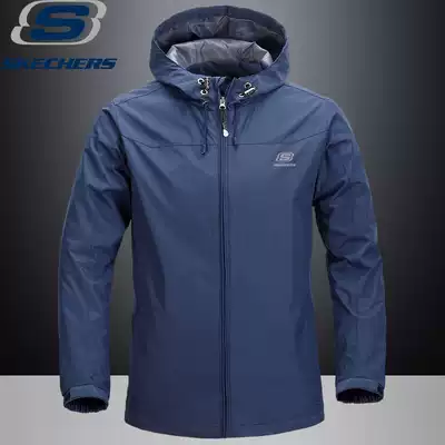 SKECHERS special spring and autumn thin outdoor assault clothes men men windproof waterproof winter plus velvet thick warm coat men