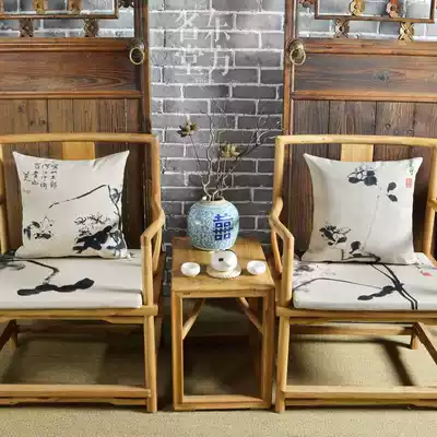 Badashanren modern Chinese fabric Tea Building chair cushion dining chair cushion table chair antique chair cushion
