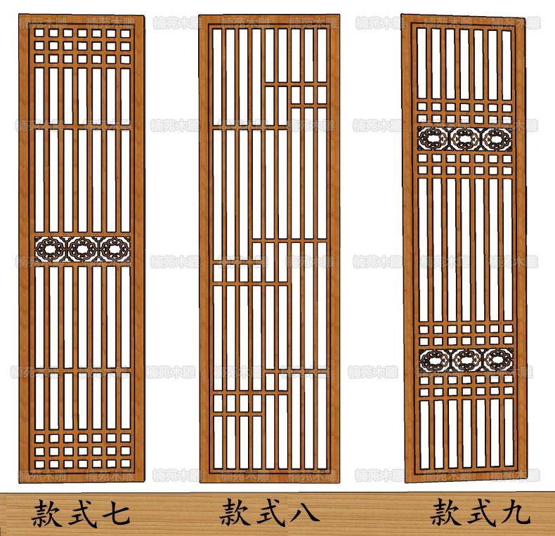 Dongyang khắc gỗ mới phong cách Trung Quốc màn hình gỗ rắn rỗng vách ngăn cửa hiên và cửa sổ gỗ lưới tản nhiệt tường TV nền - Màn hình / Cửa sổ vách gỗ ngăn phòng