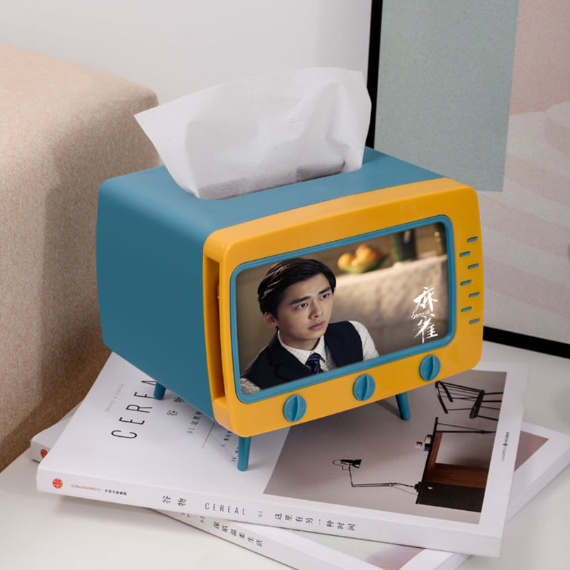 Net red TV tissue box toilet paper box Home living room tea table Idea cute Nordic Ins napkin containing box