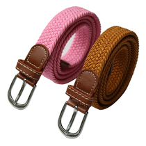 (2-3cm wide) free punch girl braided belt elastic stretch canvas belt wild students Belt