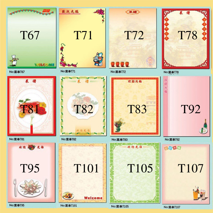 140g Ginda Bifacial Menu Paper a4 Print Recipes Paper Recipes Single Inserts Page Recipes Inner Core Paper