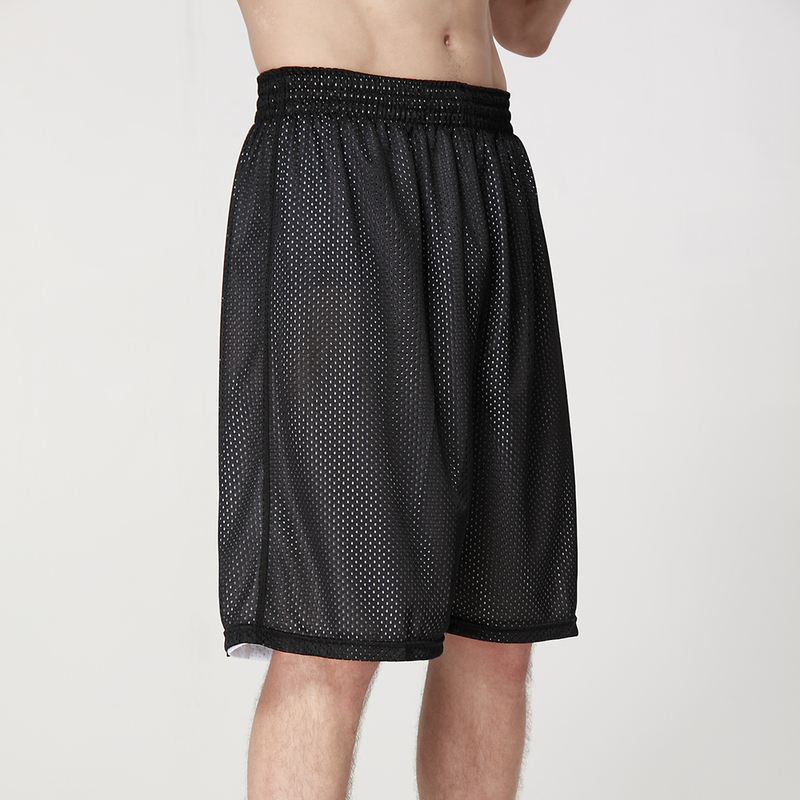 Double-Layer Mesh Basketball Shorts Summer Sports Loose Large Size Breathable Training Knee-Length Running Fitness Shorts for Men