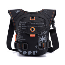 Outdoor riding backpack obliquely cross-pack with leg bag for mens chest bag