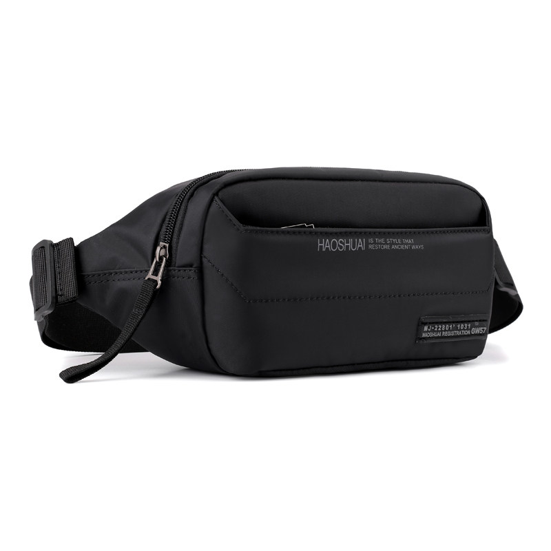 Mobile Phone Bag Waterproof Nylon Waist Bag Men's Multifunctional Youth Fashion Sports Leisure Crossbody Bag Receiving Wallet Waist Bag