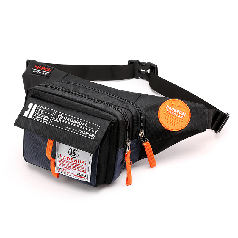 2022 new large-capacity men's mobile phone bag nylon cloth waist bag women's multi-functional chest bag summer casual cross-body bag