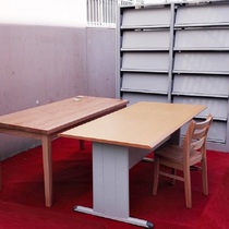 Library steel and wood reading tables and chairs student reading room reading table school wooden reading table learning reading table