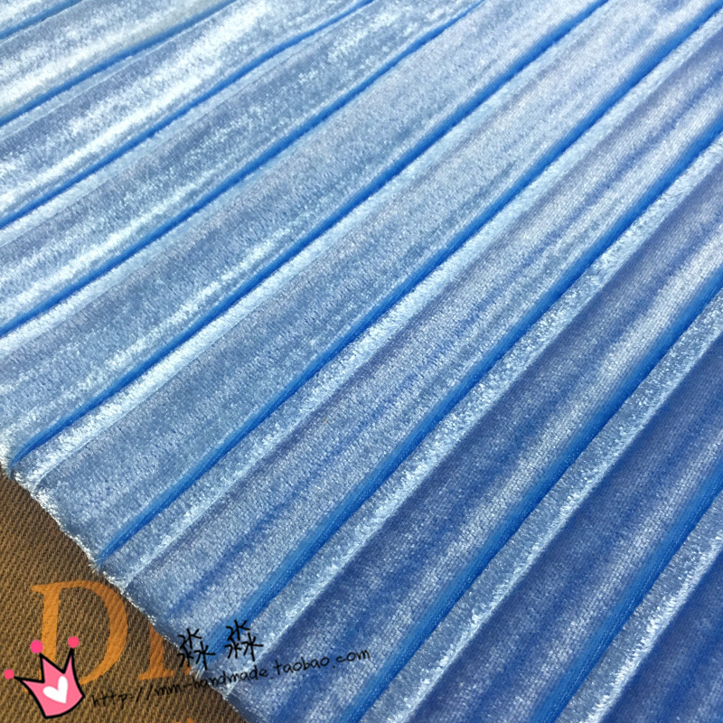 DIY mùa thu và mùa đông pleated tạng đặc khuôn khổ gấp nếp vàng nhung váy vải mới điện quang ngực dài - Vải vải tự làm vai cotton