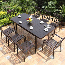 Outdoor tables and chairs Villa courtyard garden outdoor terrace with table and chairs outdoor leisure zhuo yi zu he quan aluminum alloy tables and chairs