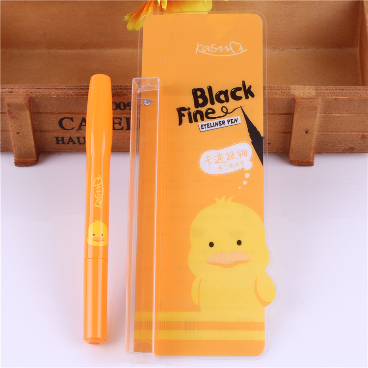 Phim hoạt hình Sally Duck Gấu Nâu Bút Kẻ Mắt Rất Tốt Bút Lỏng Hyun Đen Nhanh Chóng làm khô Không Thấm Nước Không Smudge Người Mới Bắt Đầu Cứng Head kẻ mắt cho người mới bắt đầu