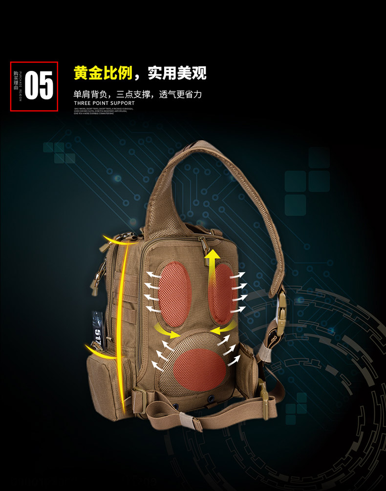 51783 ngoài trời ngụy trang archer leo núi túi người đàn ông và phụ nữ cưỡi đi bộ đường dài thể thao vai chiến thuật túi túi coach