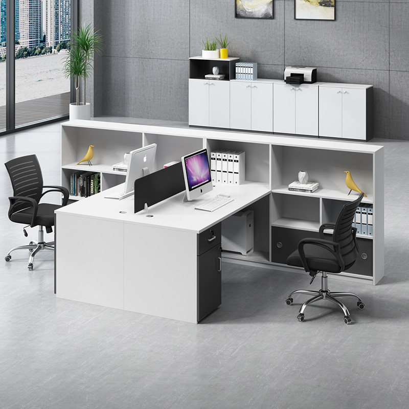Staff Office Desk and chairs Combined Finance Employee Screen station Double face to face minimalist modern office holder