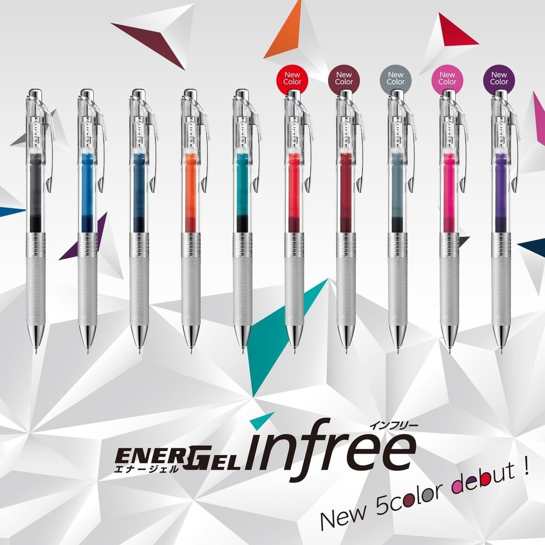 New color Japanese Pentel BLN75TL quick-drying 0 5mm neutral pen transparent rod color core press water-based pen
