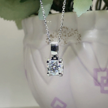 Hui Wei Jewelry 18K white gold D-color Mosan stone 40 points 1 carat minotaur pendant simple fashion