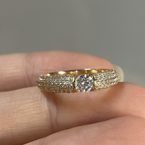 Card set ring net red 18K gold 30 cents 50 cents Moisan Diamond moisanishi custom couple