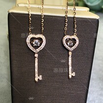 18k golden key necklace with o xing lian 40-45 bracelet custom mo sang shi 50 1 karat pendant necklace