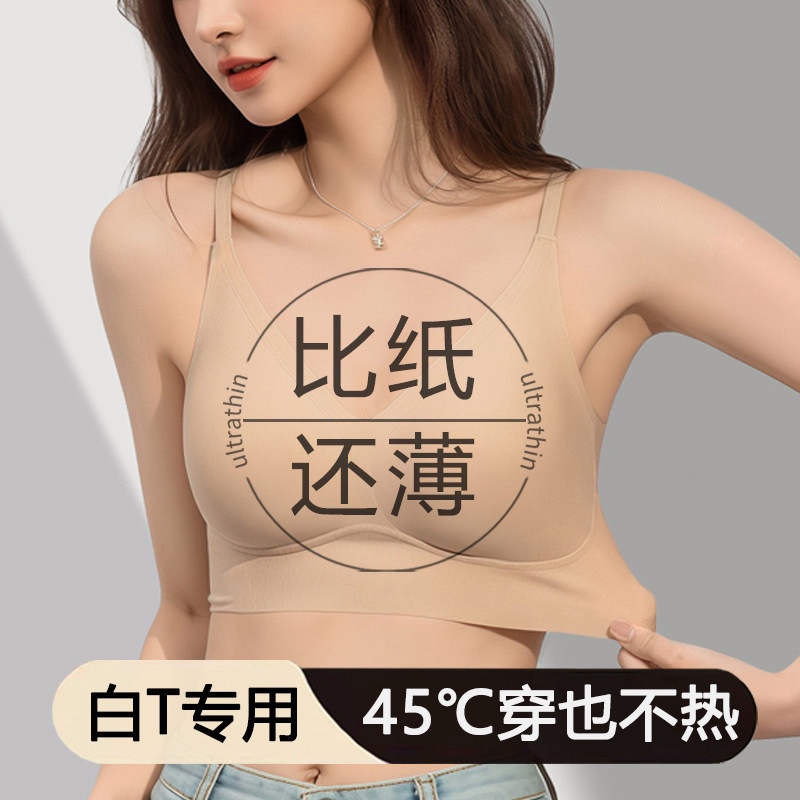 Victoria Invisible Seamless Liquid Foundation Bra for Women, Small Chest Push-Up, Anti-Sagging, Side Breast Collection Bra