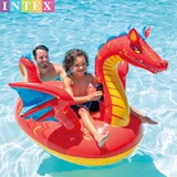 INTEX Акула для двоих, водная надувная игрушка для взрослых, крокодил, дельфин, единорог