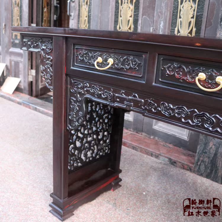 Gỗ hồng mộc Lào 1 m 8 vật liệu cũ bảng đơn được chạm khắc trường hợp dải cho bàn Bảng điều khiển Shentai Bàn gỗ hồng mộc Sian - Bàn / Bàn bàn trà nhật