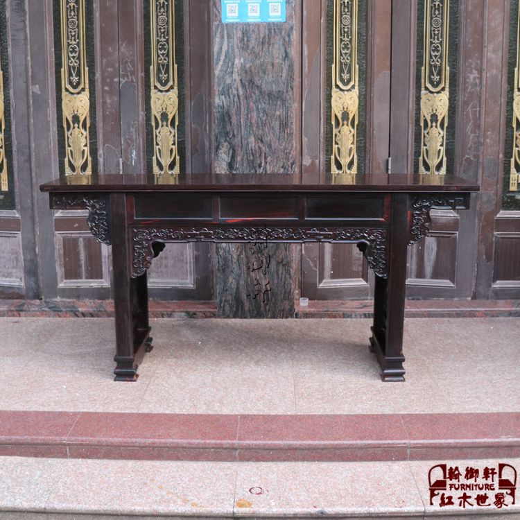 Gỗ hồng mộc Lào 1 m 8 vật liệu cũ bảng đơn được chạm khắc trường hợp dải cho bàn Bảng điều khiển Shentai Bàn gỗ hồng mộc Sian - Bàn / Bàn bàn trà nhật