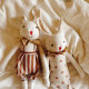 Super cute rabbit doll cotton and linen Nordic style comfort doll ຂອງຂວັນວັນເດັກນ້ອຍການຖ່າຍຮູບ prop ຍິງ doll
