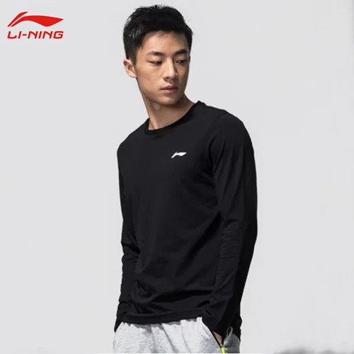 Li Ning, весенний лонгслив, хлопковый цветной спортивный костюм, приятная телу толстовка, коллекция 2021, тренд сезона, круглый воротник