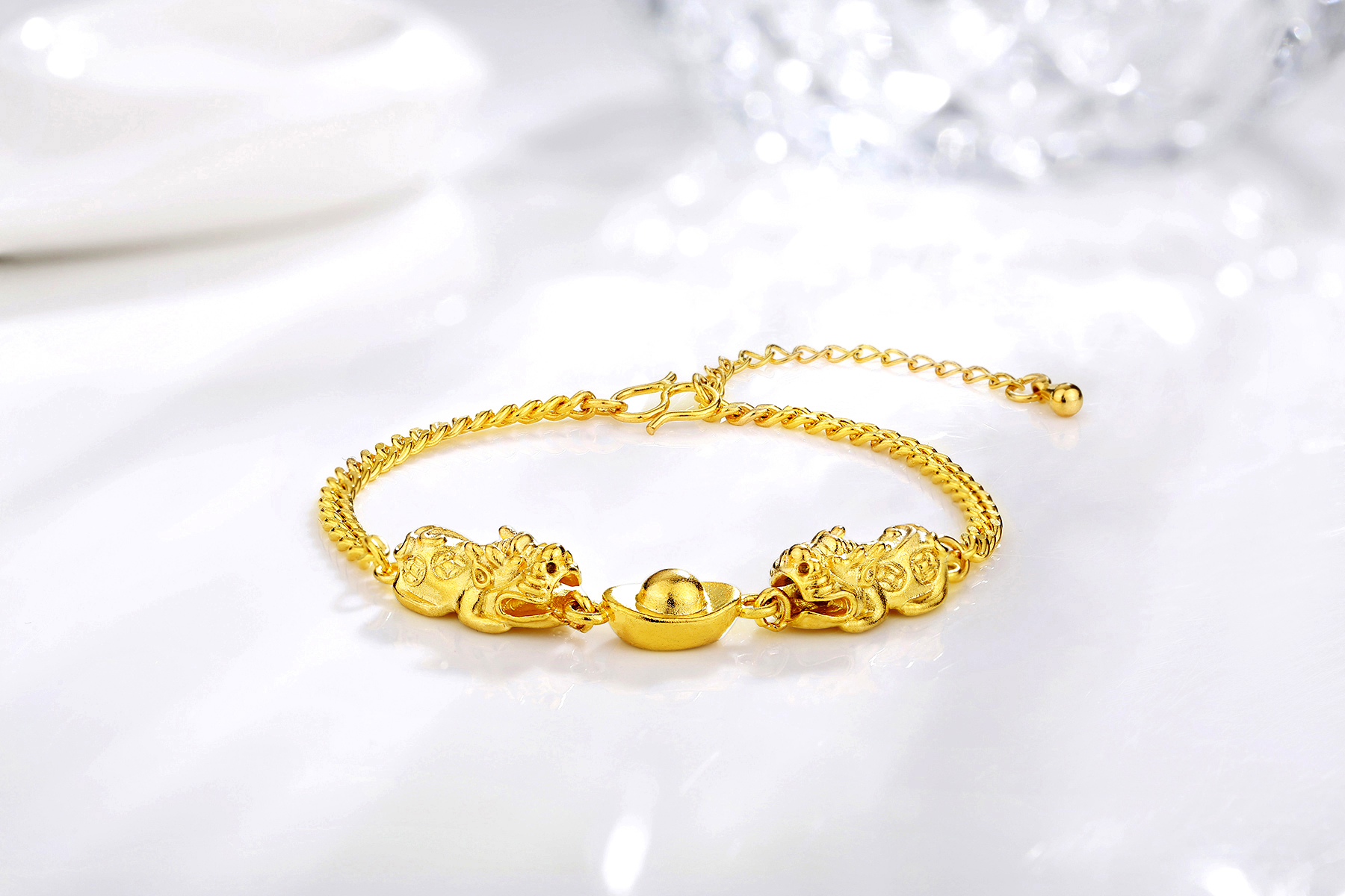 Vòng đeo tay thiên nga vàng nguyên chất 24k vàng 貔貅 vòng tay 999 mẫu vàng đầy đủ nữ để gửi nhẫn bông tai - Vòng đeo tay Cuff vòng tay Cuff