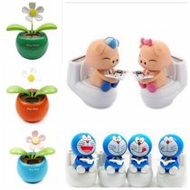 Car decoration parts automatic swing sunflower solar shaking head apple flower car jewelry ornaments doll