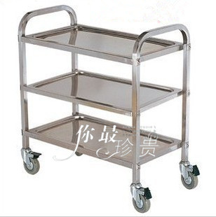 Three-layer stainless steel food delivery truck Bowl and dish collection truck Food truck Hotel fast food restaurant special trolley